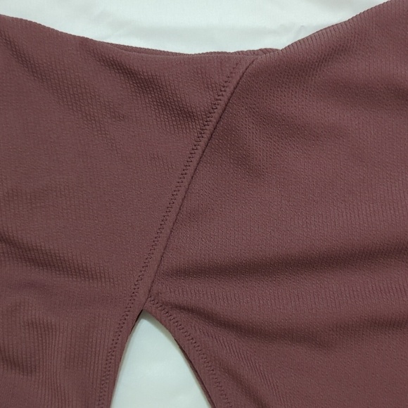 Cupshe One Piece Ribbed Cut Out Side One Shoulder Swimsuit, Color Coffee Size S - Picture 6 of 16